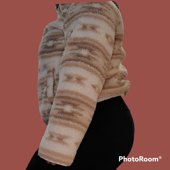 ❤sold❤aztec granny style sherpa teddy feel fleece - Picture 7 of 12